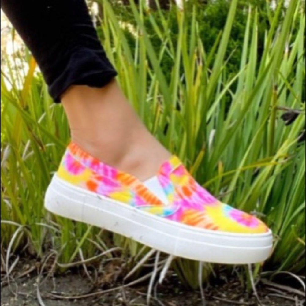 Tie Dye Slip On Sneakers